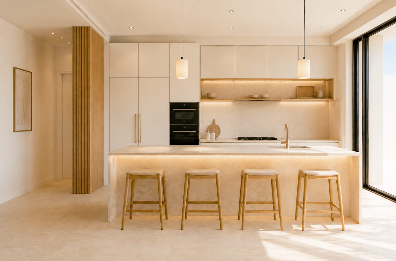 Cocina y comedor sin vegetación, antes
