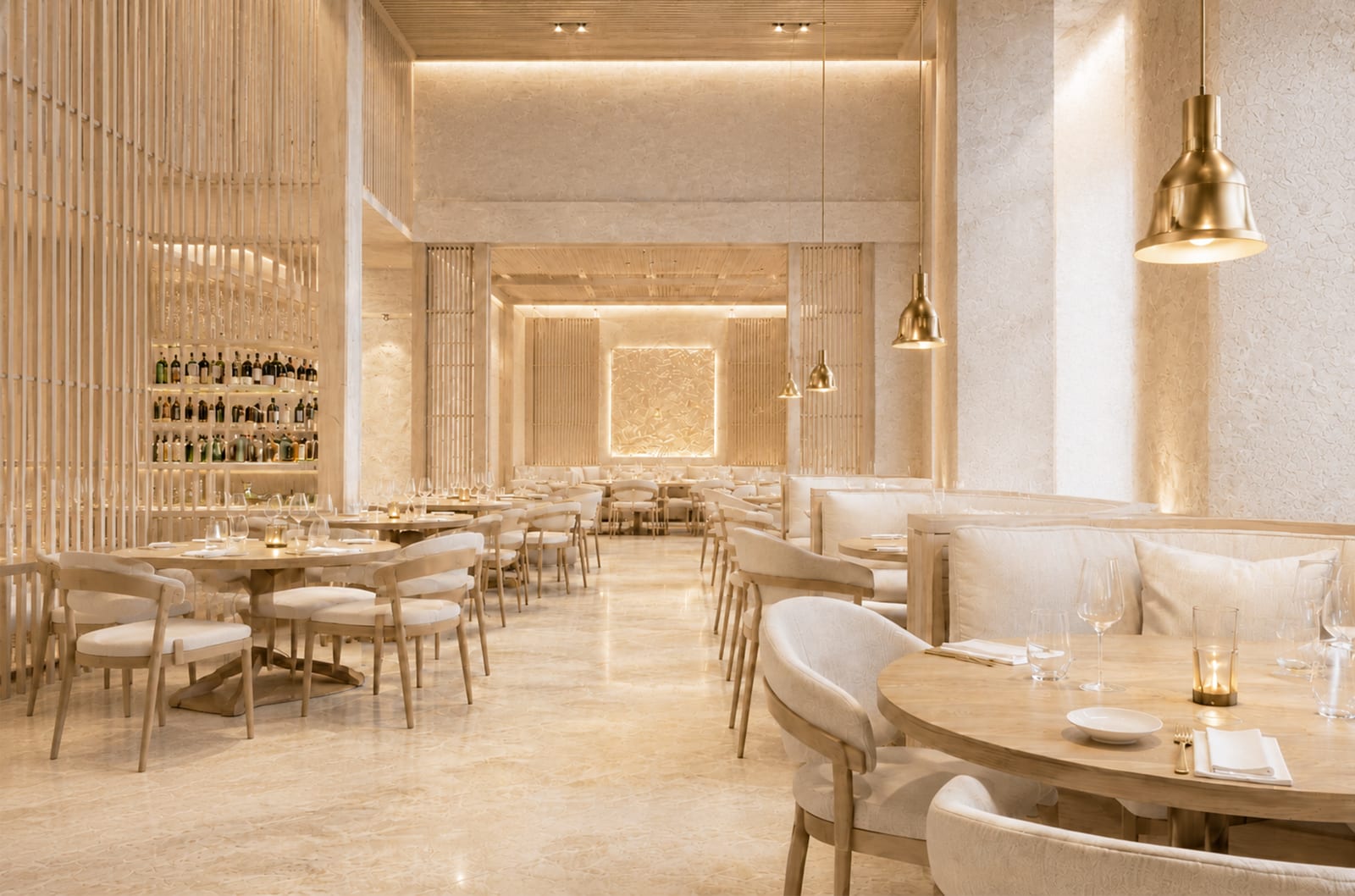 Restaurante sin diseño biofílico, antes