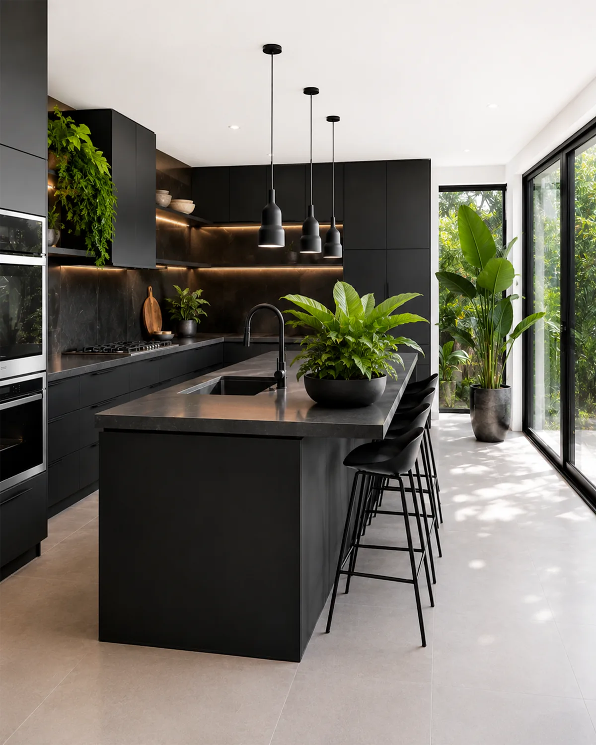 Cocina — Verde que aguanta el día a día.
